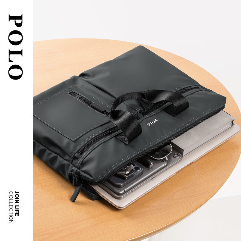 polo公文包男电脑包单肩尼龙斜挎包 polo叡君男士包袋