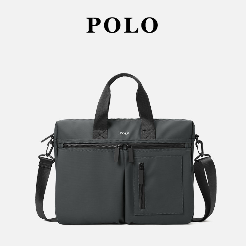 polo公文包男电脑包单肩尼龙斜挎包 polo叡君男士包袋