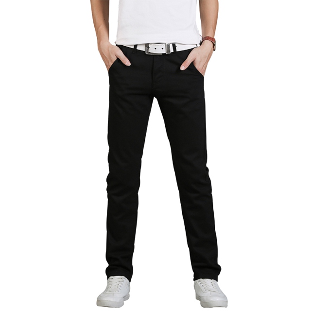 Men s Trousers Slim Fit man white jeans Pants Skinny for Men-图3