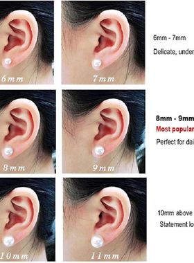 Natural Freshwater Pearl Stud Earrings Real 925 Sterling Sli