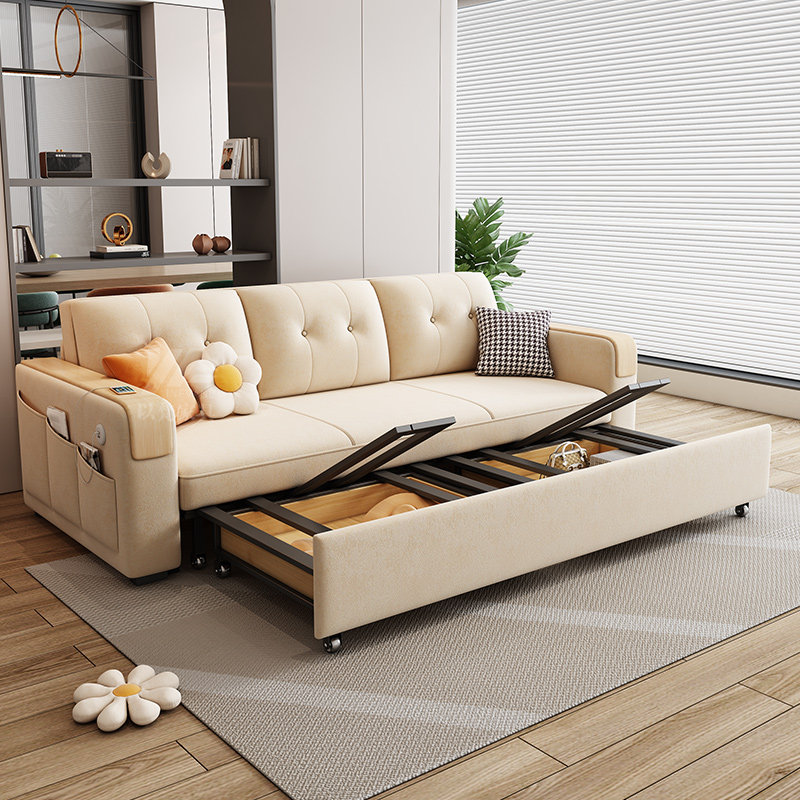 2023新款小户型多功能客厅双沙发床 以梵沙发床