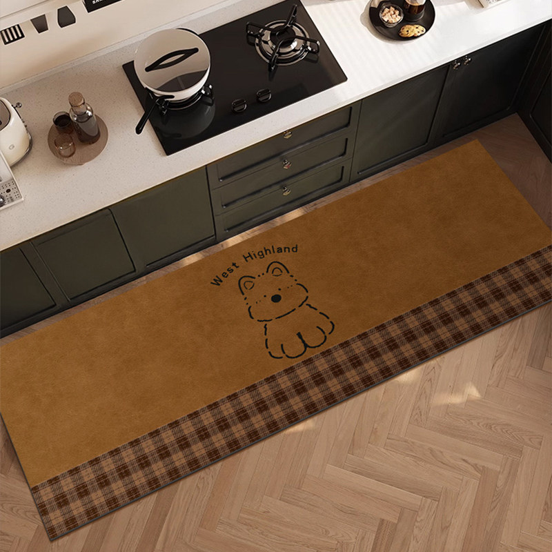 卡通厨房椭圆地垫防滑防水防油可擦免洗家用脚垫皮革垫可裁剪定制,淘宝优惠券,粉丝福利购,淘宝优惠卷