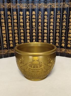 铜缸摆件聚宝盆铜缸笔筒烟灰缸书房办公室装饰品礼品