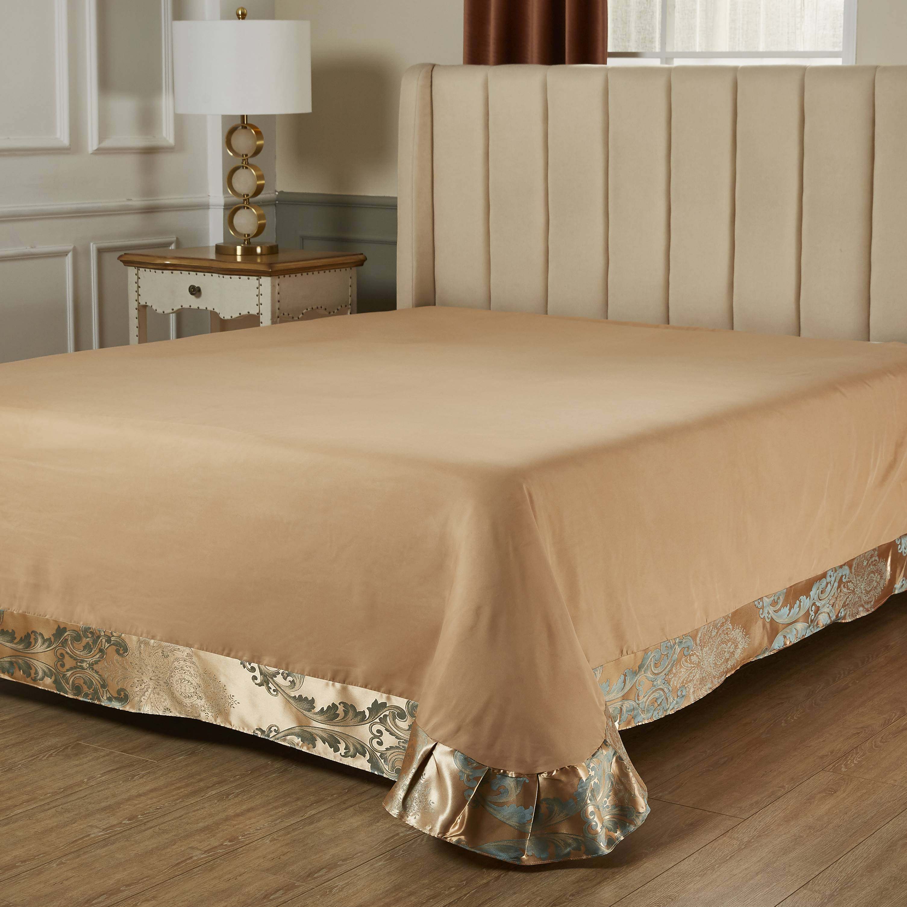 欧式贡缎提花床单单件三件套单双人加大1.2m/1.5m/1.8m/2米床包邮