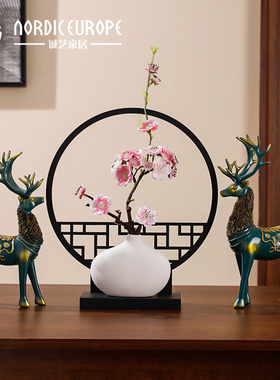 新中式鹿摆件轻奢高档创意家居y酒柜客厅玄关电视柜桌面装饰工艺