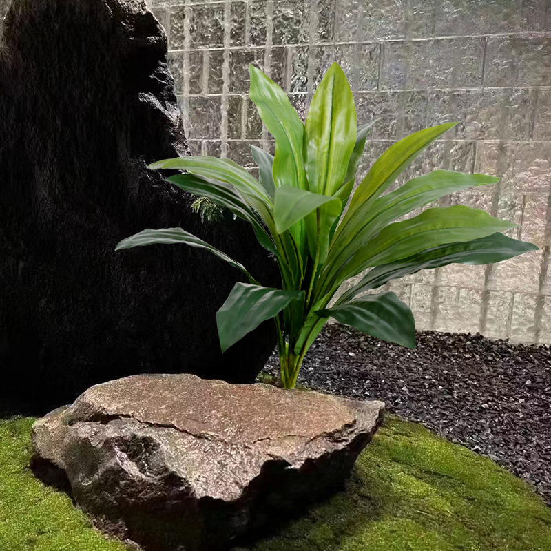新款仿真绿色植物 装饰造景室内软装单支花蕨类小植物 草束微景观