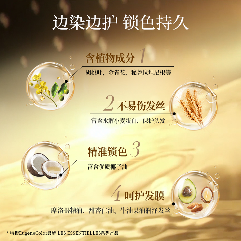【直播间】法国EC宜色染发剂黑茶色在家盖白发