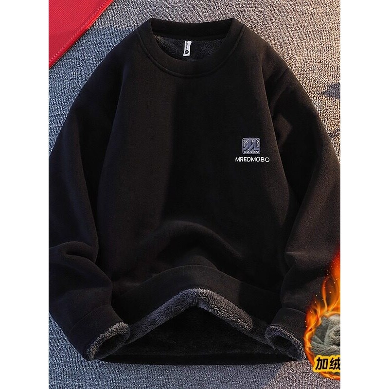 羊驼绒卫衣男冬季款加绒加厚保暖圆领打底衫男装双面绒休闲上衣服,淘宝优惠券,粉丝福利购,淘宝优惠卷