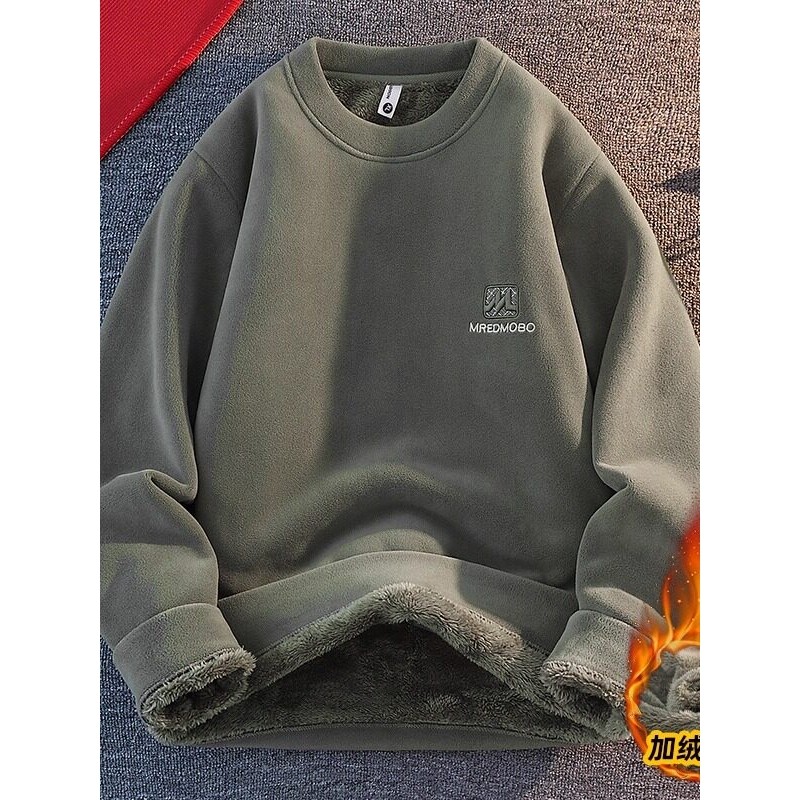 羊驼绒卫衣男冬季款加绒加厚保暖圆领打底衫男装双面绒休闲上衣服,淘宝优惠券,粉丝福利购,淘宝优惠卷