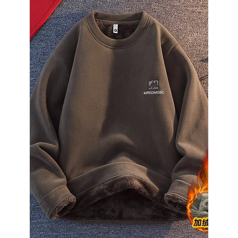 羊驼绒卫衣男冬季款加绒加厚保暖圆领打底衫男装双面绒休闲上衣服,淘宝优惠券,粉丝福利购,淘宝优惠卷