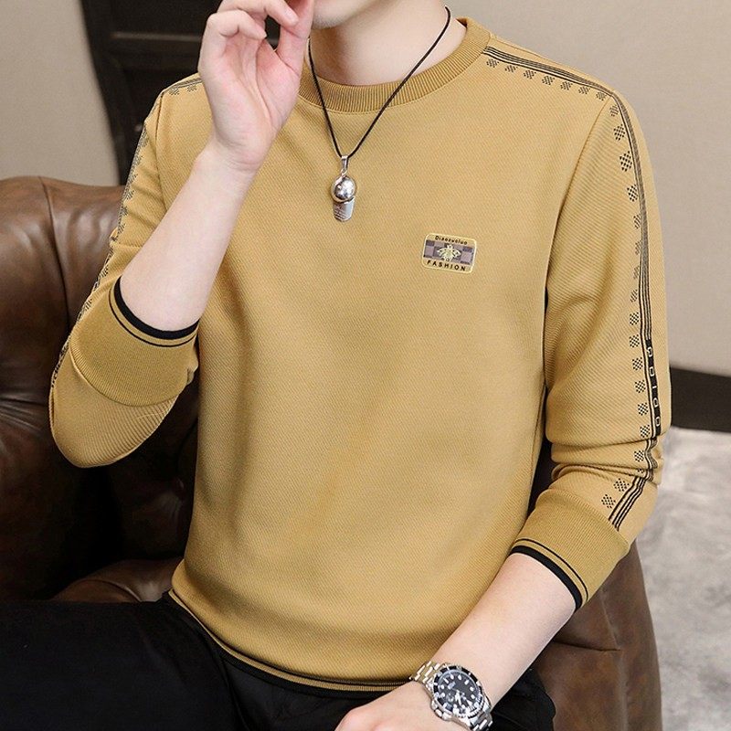 秋冬季卫衣男潮牌百搭内搭打底衫春秋2025新款男装长袖t恤上衣服,淘宝优惠券,粉丝福利购,淘宝优惠卷