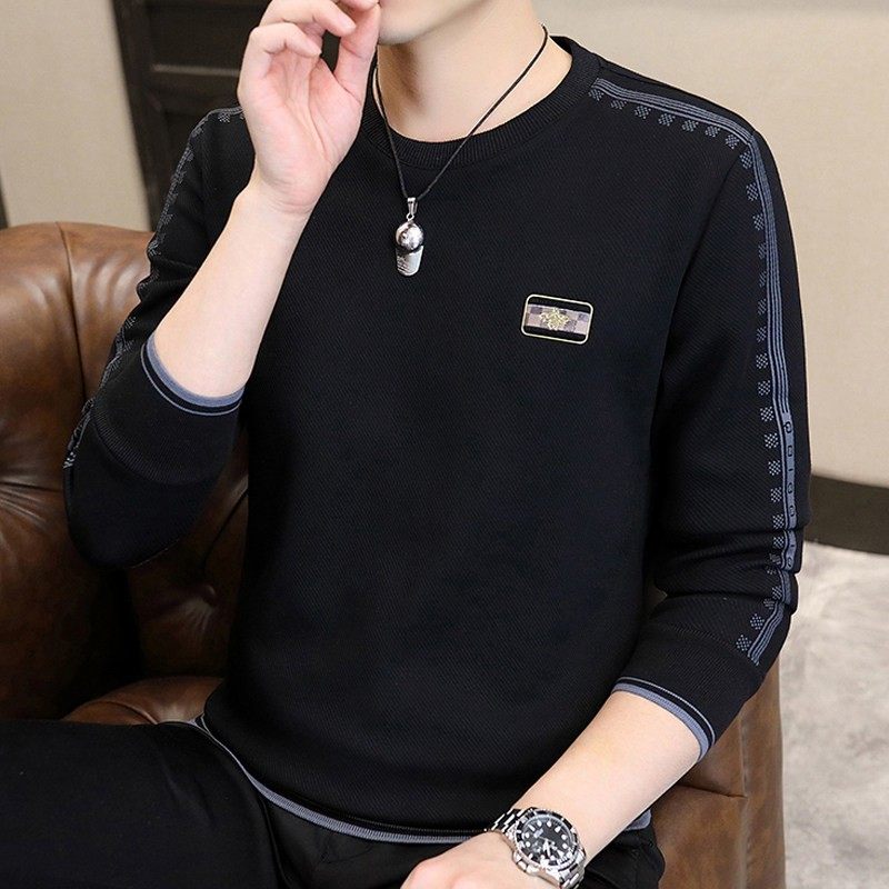 秋冬季卫衣男潮牌百搭内搭打底衫春秋2025新款男装长袖t恤上衣服,淘宝优惠券,粉丝福利购,淘宝优惠卷