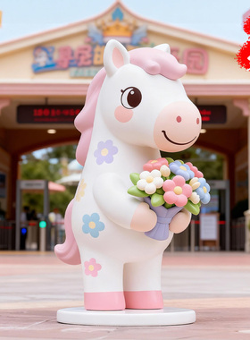 艺家乡卡通马雕塑游乐园网红打卡