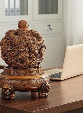 摆件去霉运高档九转乾坤鼎招财摆件旺宅客厅办公室风水镇宅中式开