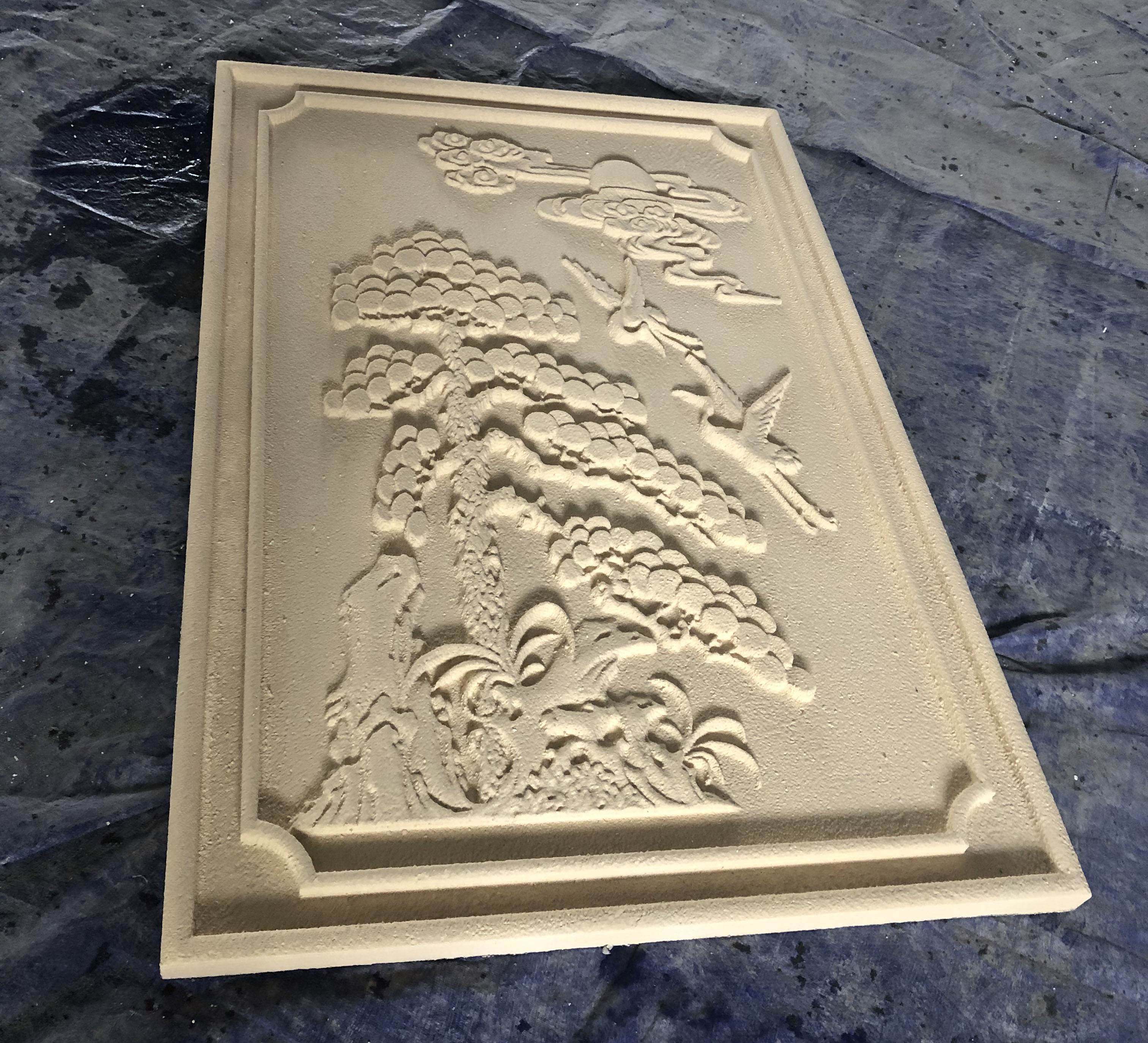 室外泡沫eps浮雕装饰花板外墙欧式别墅山花仿砂岩背景三角形成品