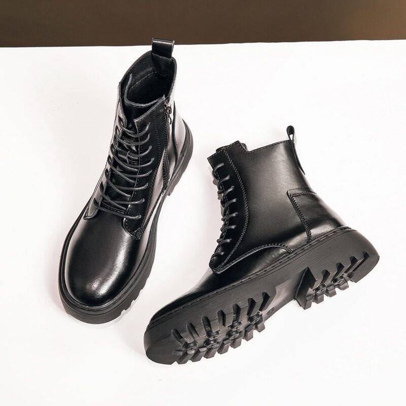 真皮子女2022年秋冬款英伦马丁靴 荔季马丁靴