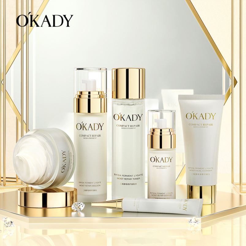 OKADY�0�2二裂酵母补水保湿六件套旗舰店护肤套装水乳液化妆品 - 图0