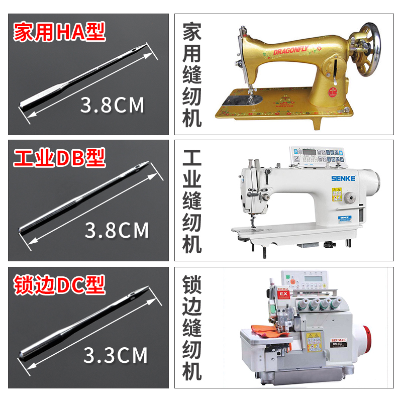 缝纫机针14号16号18号家用老式脚踏缝纫机电动工业平车机针配件 - 图2