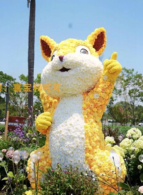 巨型仿真小羊猫咪网红打卡美陈