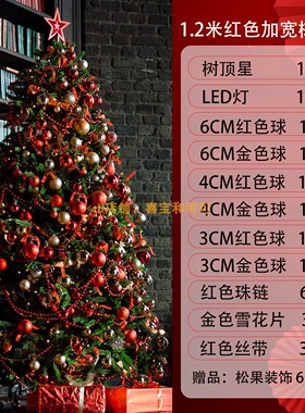 加密发光圣诞树商场景区装饰套餐