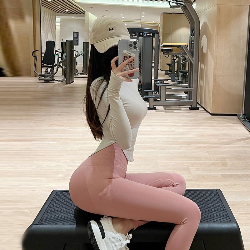 专业瑜伽服女长袖透气速干健身上衣带胸垫修身显瘦运动T恤,淘宝优惠券,粉丝福利购,淘宝优惠卷