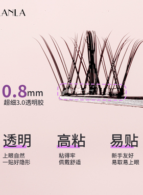 AOLANLA免胶水免卸仿真眼睫毛