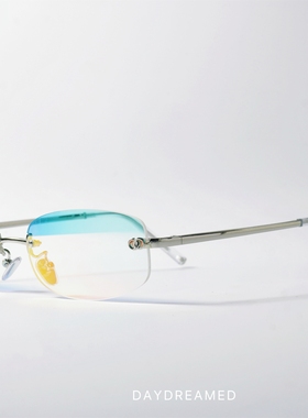 小众无框清新配色UV400太阳眼镜