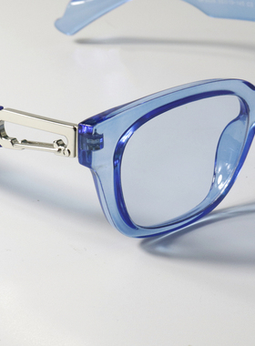 嘻哈风格黑框渐变色设计感墨镜