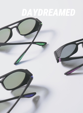 磨砂质感圆框炫彩偏光墨镜