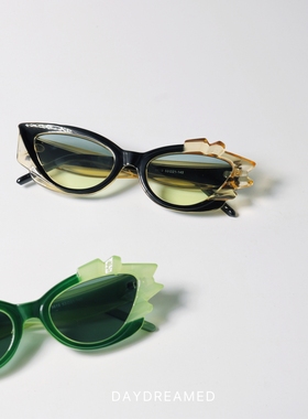 矿石元素UV400猫眼小众太阳眼镜