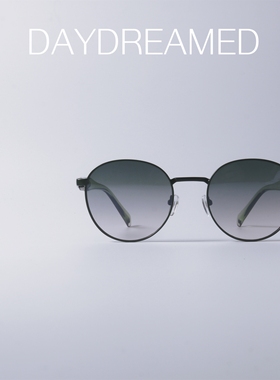 撞色设计UV400圆形小众太阳眼镜