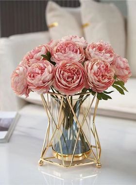 北欧轻奢仿真花摆件假花花艺花束客厅电视柜餐桌茶几桌面家居