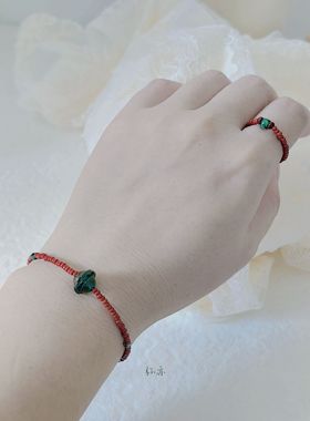 弥亦「青梅」新中式配色星球串珠项链小众设计感红绿国风锁骨链