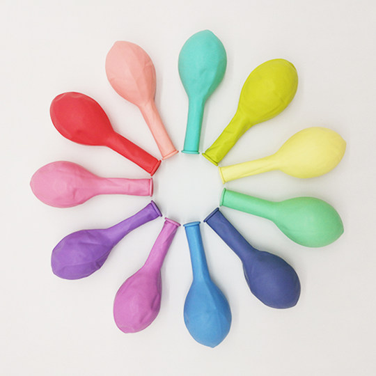 马卡龙气球彩色混装多巴胺加厚无毒儿童周岁生日场景布置装饰汽球