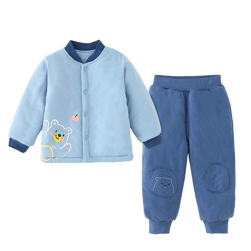 宝宝保暖衣套装三层夹棉婴儿内衣儿童加厚棉衣棉裤男童加棉冬装,淘宝优惠券,粉丝福利购,淘宝优惠卷