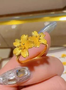 格桑双花牡丹金戒指40