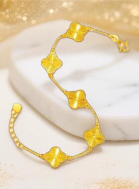 百搭轻奢经典气质金色黄手