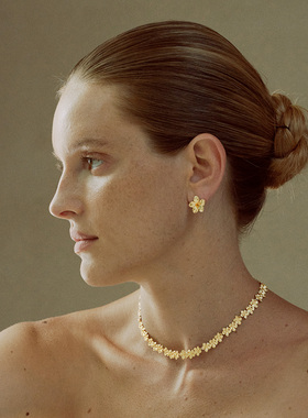 Wens花神系列繁花立体花朵项链