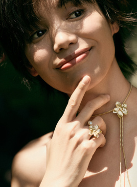 Wens花神系列花朵造型长项链女