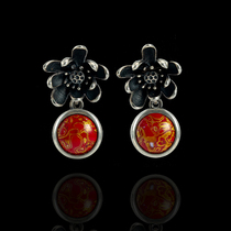 donguan winter official great lacquer pearl original retro earrings fashion delicacy susu small chinese design such as lotus