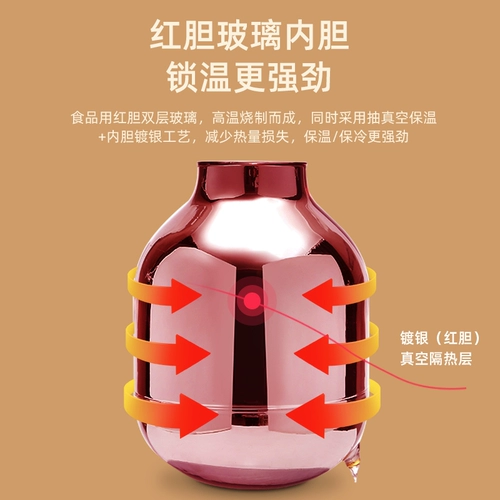 Термос, чайник для домашнего использования, стеклянный вместительный и большой портативный пылезащитный вкладыш