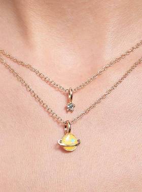 fashion double-layer necklace clavicle choker 街拍百搭项炼