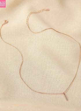 Korean style simple choker student long geometric necklace