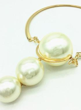 tassel pearl necklace suit jewelry women 欧美夸张大珍珠项炼