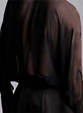 2024夏季潮流薄款透视长