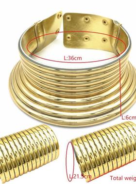 非洲部落项圈手镯套装女酒吧夸张项链饰品cos necklace suit