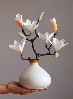 新中式中国风家居摆件玄关客厅酒柜摆设书房桌面陶瓷创意花瓶装饰