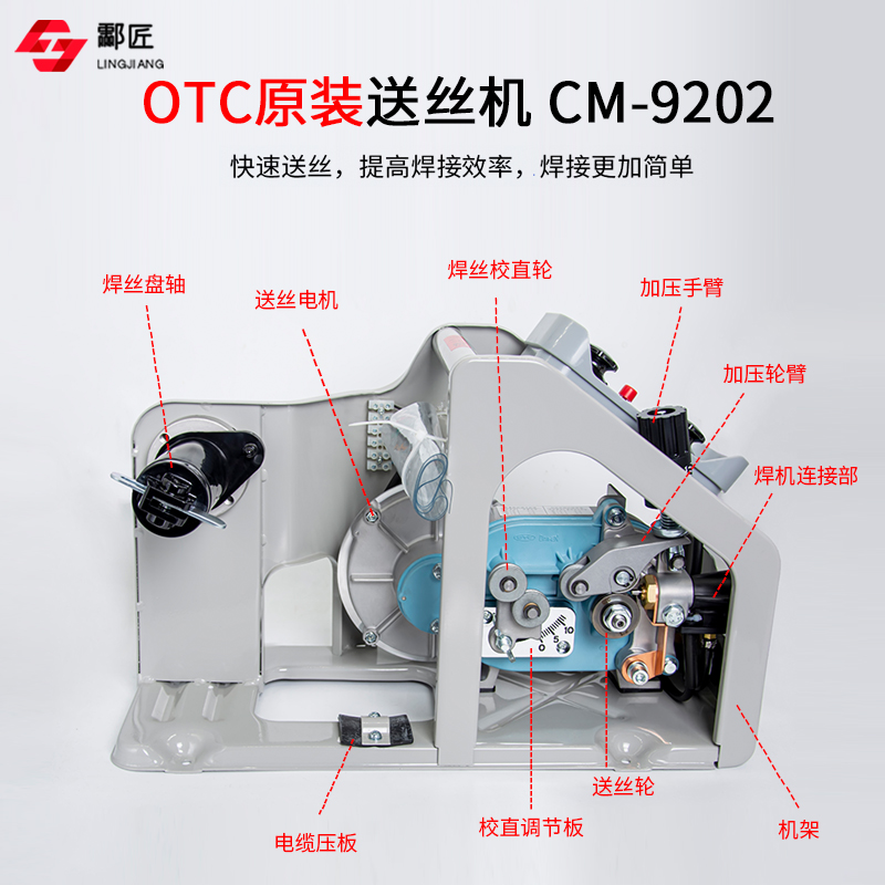 OTC二保焊机CPVS500 400送丝机CM-9202原装配件电磁阀送丝轮电机-图0