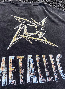 Vintage Metallica Rock and roll printed t-shir短袖T恤