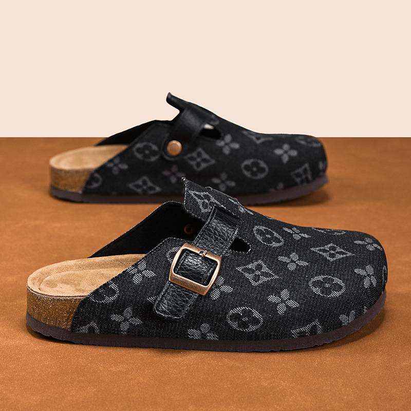 宝成鞋业冬季包头拖鞋高品质欧美包头平底男女款复古外穿勃肯拖鞋,淘宝优惠券,粉丝福利购,淘宝优惠卷